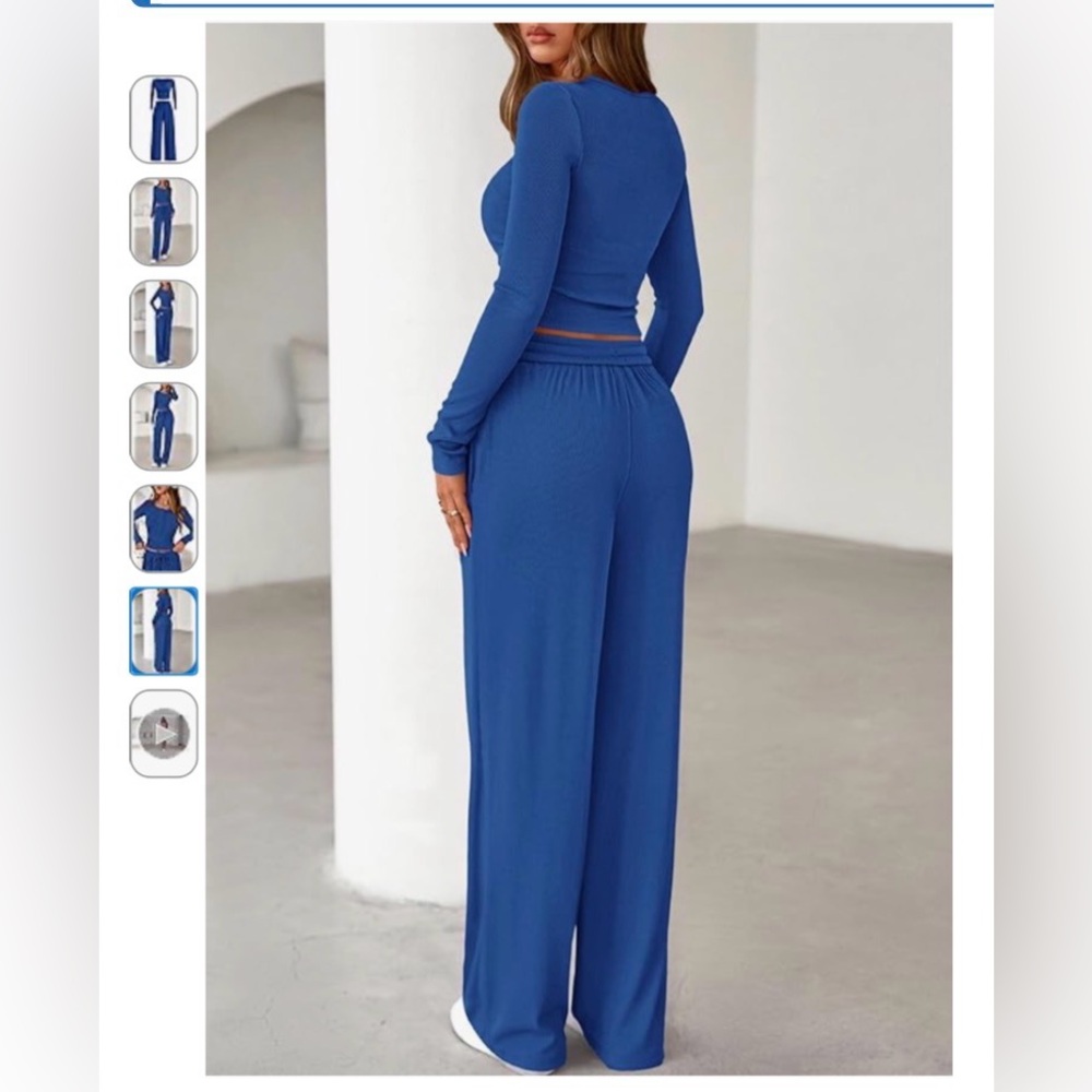 Women's Blue Lounge Set - Picture 5 of 12